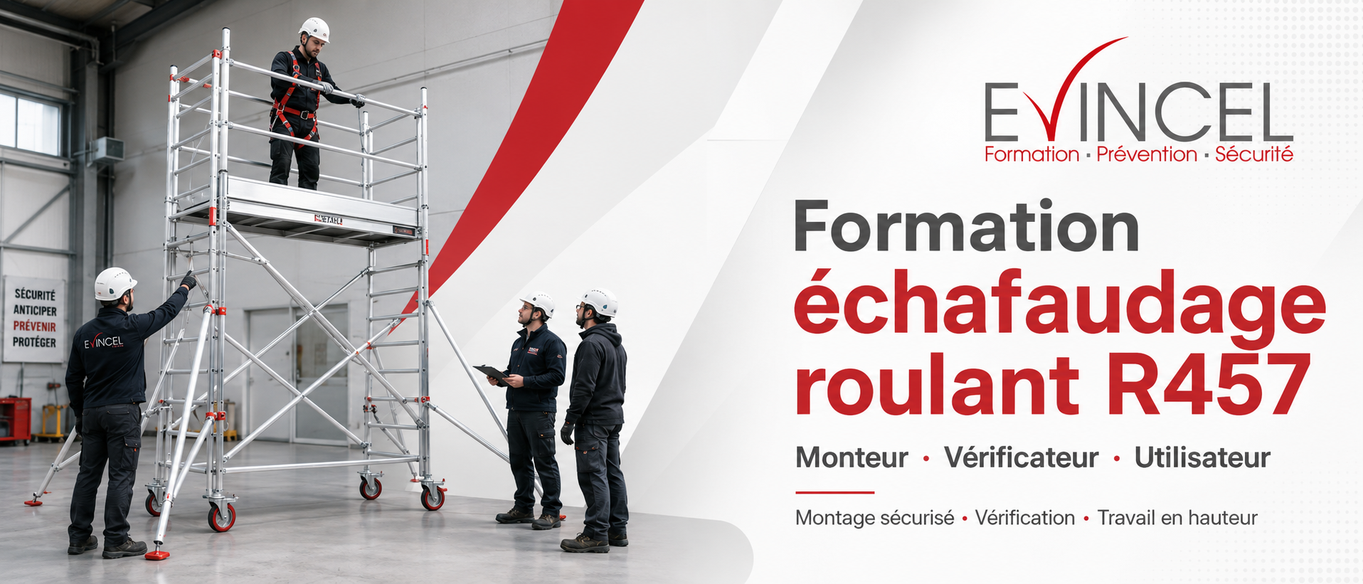 Image de la formation Formation montage, démontage, utilisation, réception et vérification journaliere des echafaudages roulants - Conforme INRS / CARSAT R457