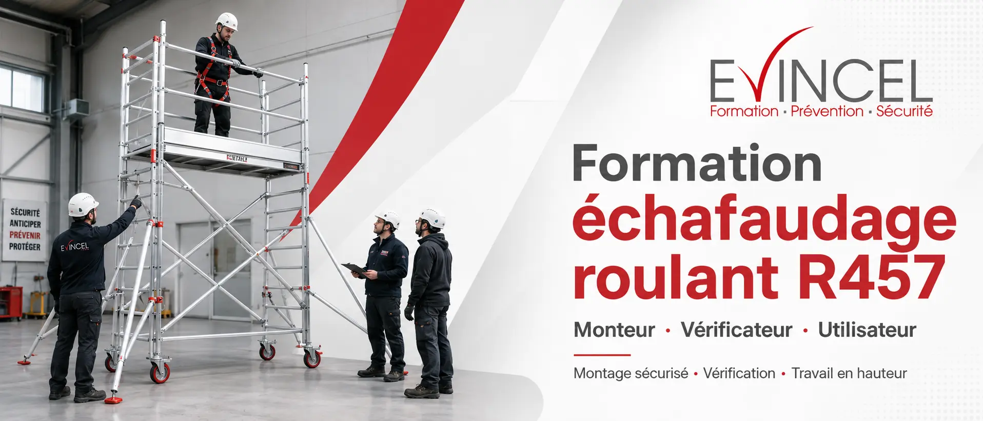 Informations sur la durée et les tarifs de la formation Formation montage, démontage, vérification et utilisation des échafaudages roulants - Conforme R457