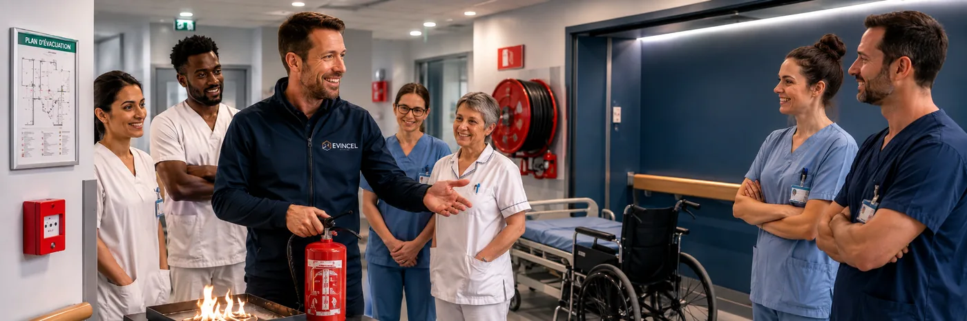 Informations sur la durée et les tarifs de la formation Formation incendie – Équipier de première intervention, SSI et transfert horizontal en ERP types U et J